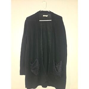 UGG Black Cotton Open Front Longline Cardigan Sweater 1103722 Mens